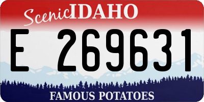 ID license plate E269631