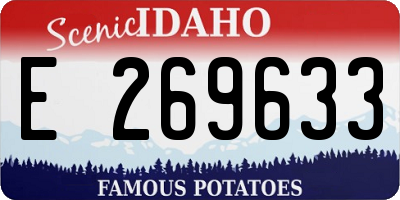 ID license plate E269633
