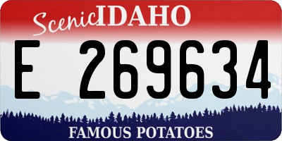 ID license plate E269634