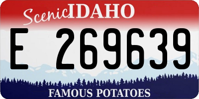 ID license plate E269639