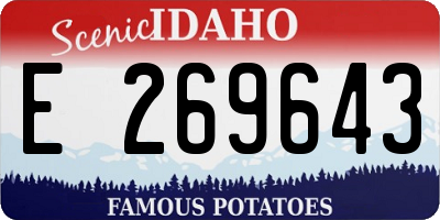 ID license plate E269643