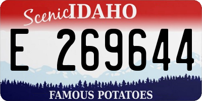 ID license plate E269644