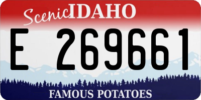 ID license plate E269661