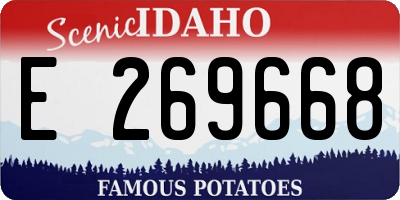 ID license plate E269668