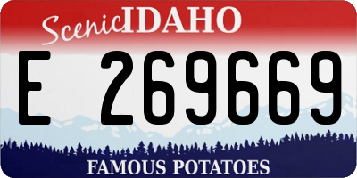 ID license plate E269669