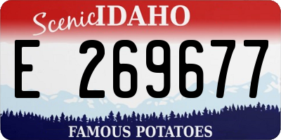 ID license plate E269677