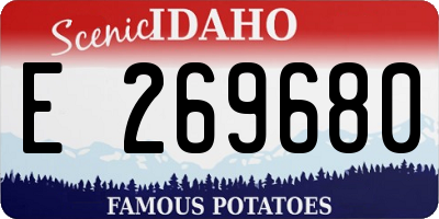 ID license plate E269680