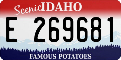 ID license plate E269681