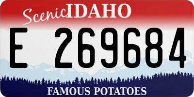 ID license plate E269684