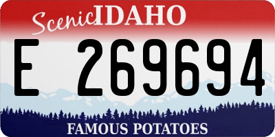 ID license plate E269694