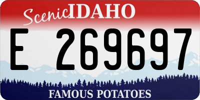 ID license plate E269697