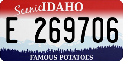 ID license plate E269706