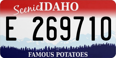 ID license plate E269710
