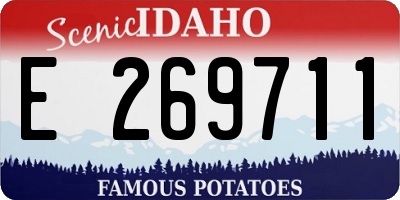ID license plate E269711