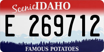 ID license plate E269712