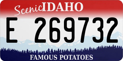 ID license plate E269732