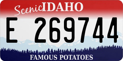 ID license plate E269744