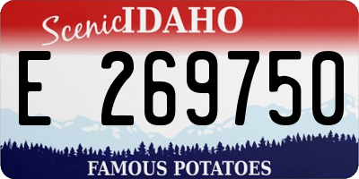 ID license plate E269750