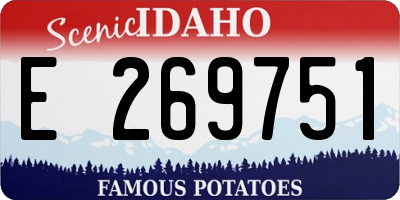 ID license plate E269751