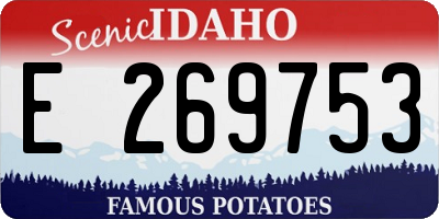 ID license plate E269753
