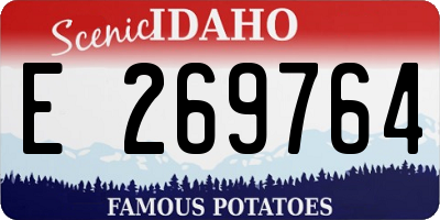 ID license plate E269764