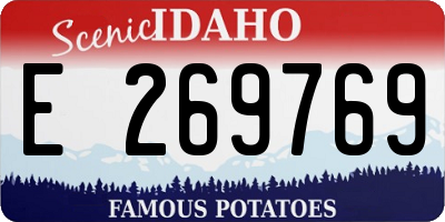 ID license plate E269769