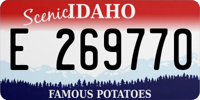 ID license plate E269770