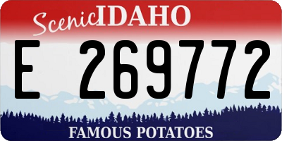 ID license plate E269772