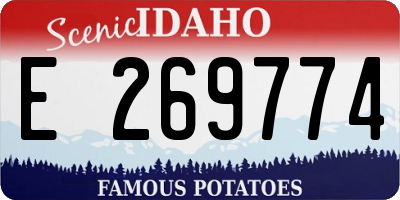ID license plate E269774