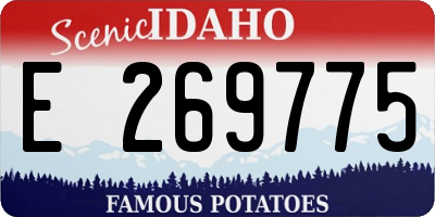 ID license plate E269775
