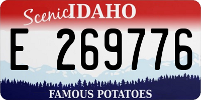 ID license plate E269776