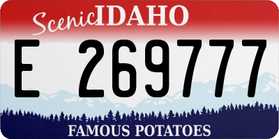 ID license plate E269777