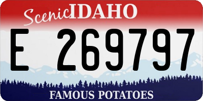 ID license plate E269797