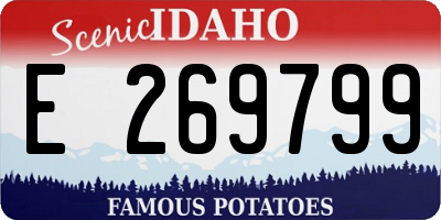 ID license plate E269799
