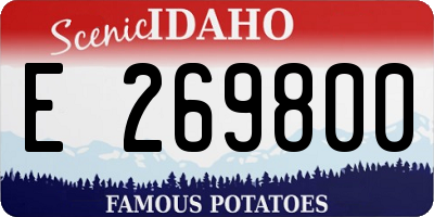 ID license plate E269800