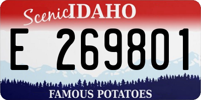ID license plate E269801