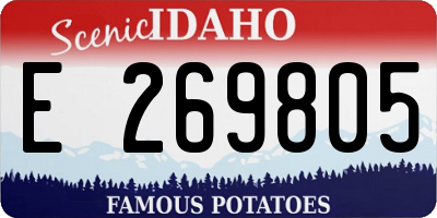 ID license plate E269805