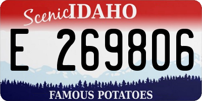 ID license plate E269806