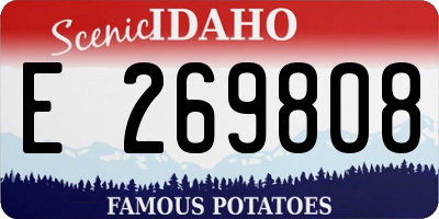 ID license plate E269808