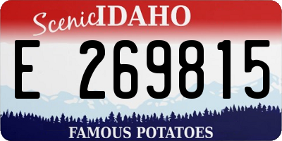 ID license plate E269815