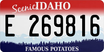 ID license plate E269816