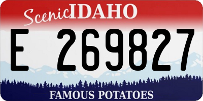 ID license plate E269827