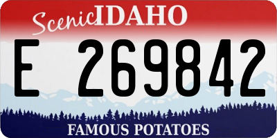 ID license plate E269842