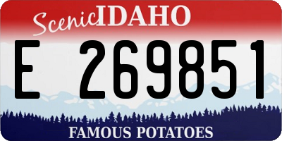 ID license plate E269851