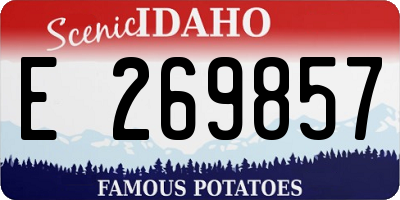 ID license plate E269857