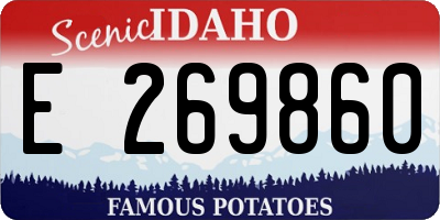 ID license plate E269860