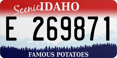 ID license plate E269871