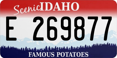 ID license plate E269877