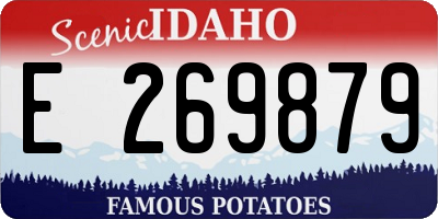 ID license plate E269879