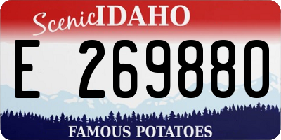 ID license plate E269880